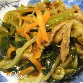 野菜嫌いにも★小松菜と豚肉のカレー炒め